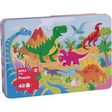 Apli Puzle Bērniem Apli Dinosaurs 24 Daudzums 48 x 32 cm