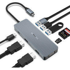 Bigbuy Tech Savienojuma sloksne 4K Karšu lasītājs USB 3.0 (Atjaunots A)