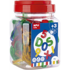 Apli Izglītojošā Spēle Apli Cipari un burti Daudzkrāsains Caurspīdīgs Plastmasa (24 Daudzums)