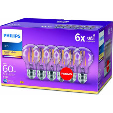 Philips LED Spuldze Philips Bombilla Caurspīdīgs E 60 W (2700k)