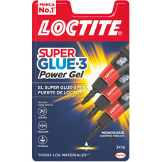 Loctite Tūlētēji Pielīpošs Loctite Super Glue-3 Power Gel Mini Trio 3 gb. (1 g)