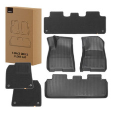 Baseus 6-Piece Floor Mat for Tesla Baseus T-Space Series (Polypropylene black)