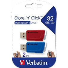 Verbatim Zīmuļasināmais Verbatim Store 'n' Click 2 Daudzums Zils Daudzkrāsains 32 GB