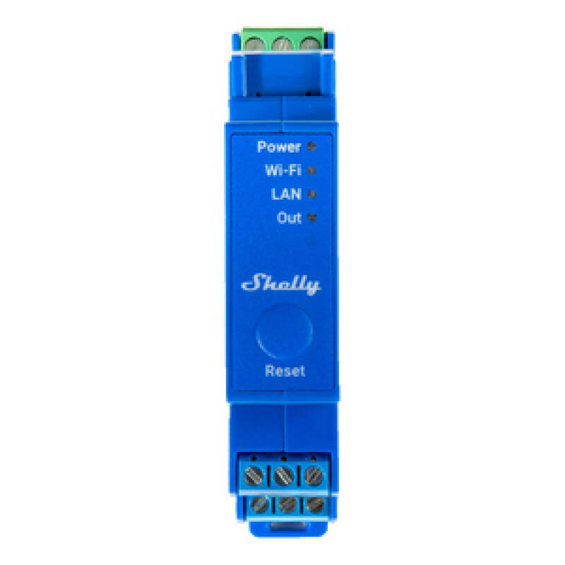 Shelly DIN Rail Smart Switch Shelly Pro 1 with dry contacts, 1 channe;