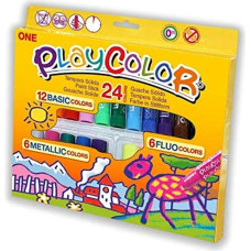 Playcolor Krāsošanas komplekts PLAYCOLOR Basic Metallic Fluor Daudzkrāsains 24 Daudzums