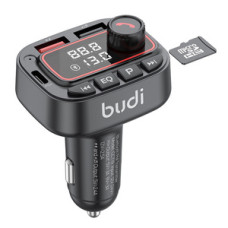 Budi Transmiter FM Budi with Charger 42W, Bluetooth 5.0, USB-C PD, microSD (black)