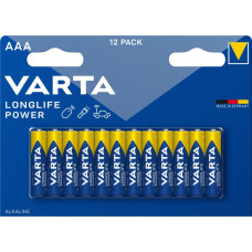 Varta Alkaline baterijas Varta Longlife Power AAA LR03 1,5 V (12 gb.)