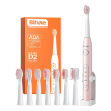 Bitvae Sonic toothbrush with tips set and holder D2 (pink)