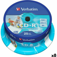 Verbatim CD-R Verbatim 25 Daudzums 700 MB 50 MB/s (8 gb.)
