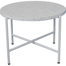 Bigbuy Home Mazs galdiņš Terrazzo Balts 60 x 60 x 45 cm