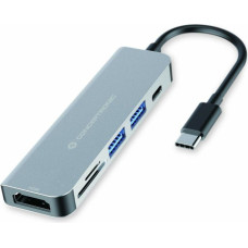 Conceptronic USB Centrmezgls Conceptronic DONN02G Alumīnijs