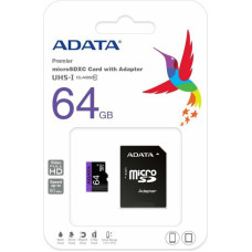 Adata Mikro SD Atmiņas karte ar Adapteri Adata CLASS10 64 GB