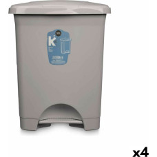Bigbuy Home Pedal bin Grey Plastic 30 L (4 Units)