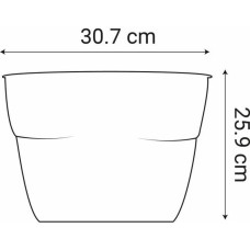 EDA Pušķi EDA 77,3 x 30,7 x 25,9 cm Antracīts Tumši pelēks Plastmasa Ovāls Moderns