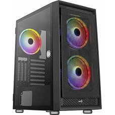 Aerocool ATX Pus-torņveida Kārba Aerocool PGS Graphite-G-BK-v2 FRGB Melns