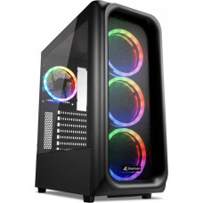 Sharkoon ATX Pus-torņveida Kārba Sharkoon TK5M RGB ATX Melns