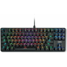 Dr1Tech Spēļu Klaviatūra DR1TECH DR10031 Melns RGB QWERTY (Atjaunots A)