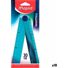 Maped Lineāls Maped Nightfall Zils Plastmasa 30 cm 18 gb.