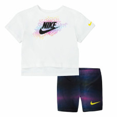 Nike Bērnu Sporta Tērps Nike Aop Bike Zils Balts Daudzkrāsains 2 Daudzums