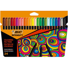 BIC Set of Felt Tip Pens Bic 978035 Black Multicolour (24 Pieces)