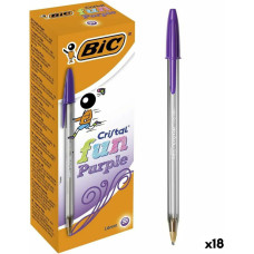 BIC Lodīšu Pildspalvu Komplekts Bic Cristal Fun Violets 1,6 mm (18 gb.)