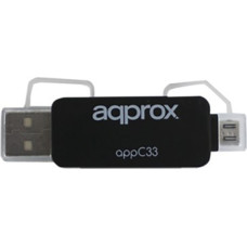 Approx Karšu lasītājs approx! FLTLFL0083 APPC33 Micro SD/SD/MMC Micro USB 480 Mbps 32 GB Melns