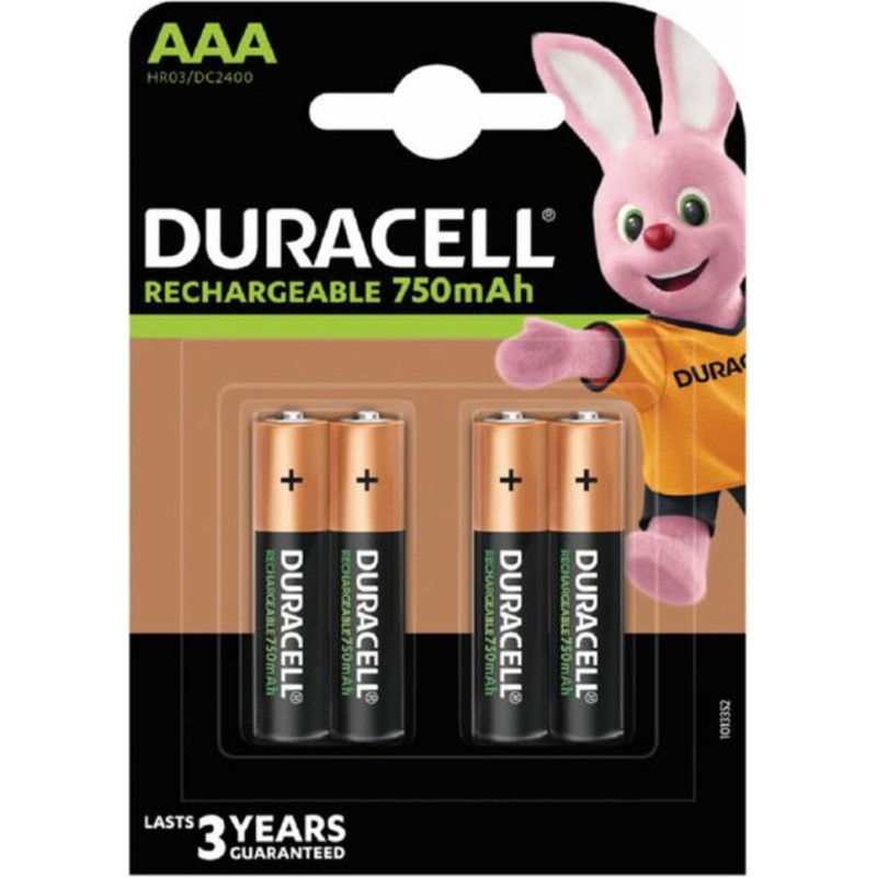 Duracell Rechargeable Batteries DURACELL AAA LR3     4UD (10 Units)