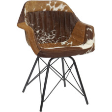Dkd Home Decor ēdamistabas krēsls DKD Home Decor 8424001623532 Balts Brūns Melns Daudzkrāsains Āda Metāls 61 x 53 x 81,5 cm