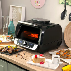 Innovagoods Karstā gaisa fritieris bez eļļas ar grilu, piederumiem un pavārgrāmatu InnovaGoods Air Fryer Fryinn 12-in-1 6000 Melns Tērauds 6