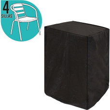 Bigbuy Garden Krēsla Pārklājs Krēsliem Melns PVC 66 x 66 x 109 cm