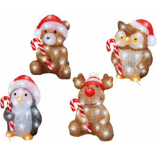 Bigbuy Christmas Dekoratīva figūra dārzam 491338 dzīvnieki Ziemassvētki 17,8 x 17,2 x 23,5 cm