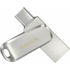 Sandisk USB Zibatmiņa SanDisk Ultra Dual Drive Luxe Sudrabains Tērauds 256 GB