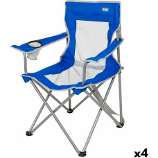 Aktive Saliekamais kempinga krēsls Aktive Zils Pelēks 46 x 82 x 46 cm (4 gb.)
