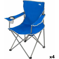 Aktive Saliekamais kempinga krēsls Aktive Zils 45 x 82 x 47 cm (4 gb.)