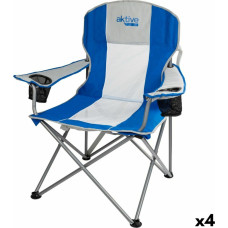 Aktive Saliekamais kempinga krēsls Aktive Zils Pelēks 57 x 97 x 60 cm (4 gb.)