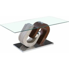 Dkd Home Decor Centrālais galds DKD Home Decor Brūns Caurspīdīgs Sudrabains Dabisks Koks Stikls Koks MDF 120 x 60 x 45 cm