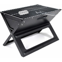 Bigbuy Bbq Folding Portable Barbecue for use with Charcoal X-shaped 45 x 30 x 35 cm Iron