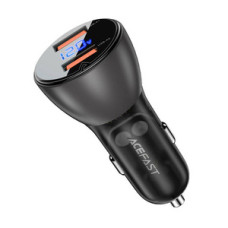 Acefast Car Charger Acefast B7, 45W, 2x USB, with display (black)